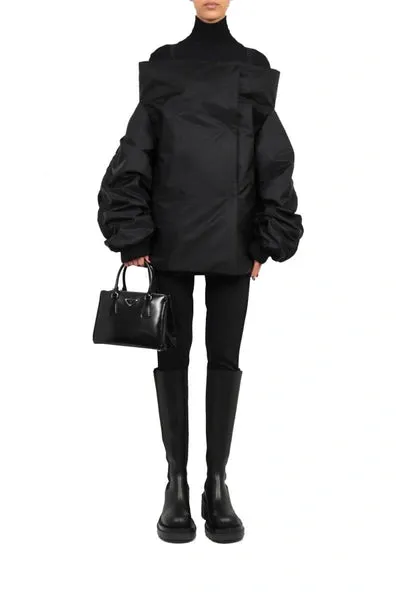 transformable nylon jacket unique design black