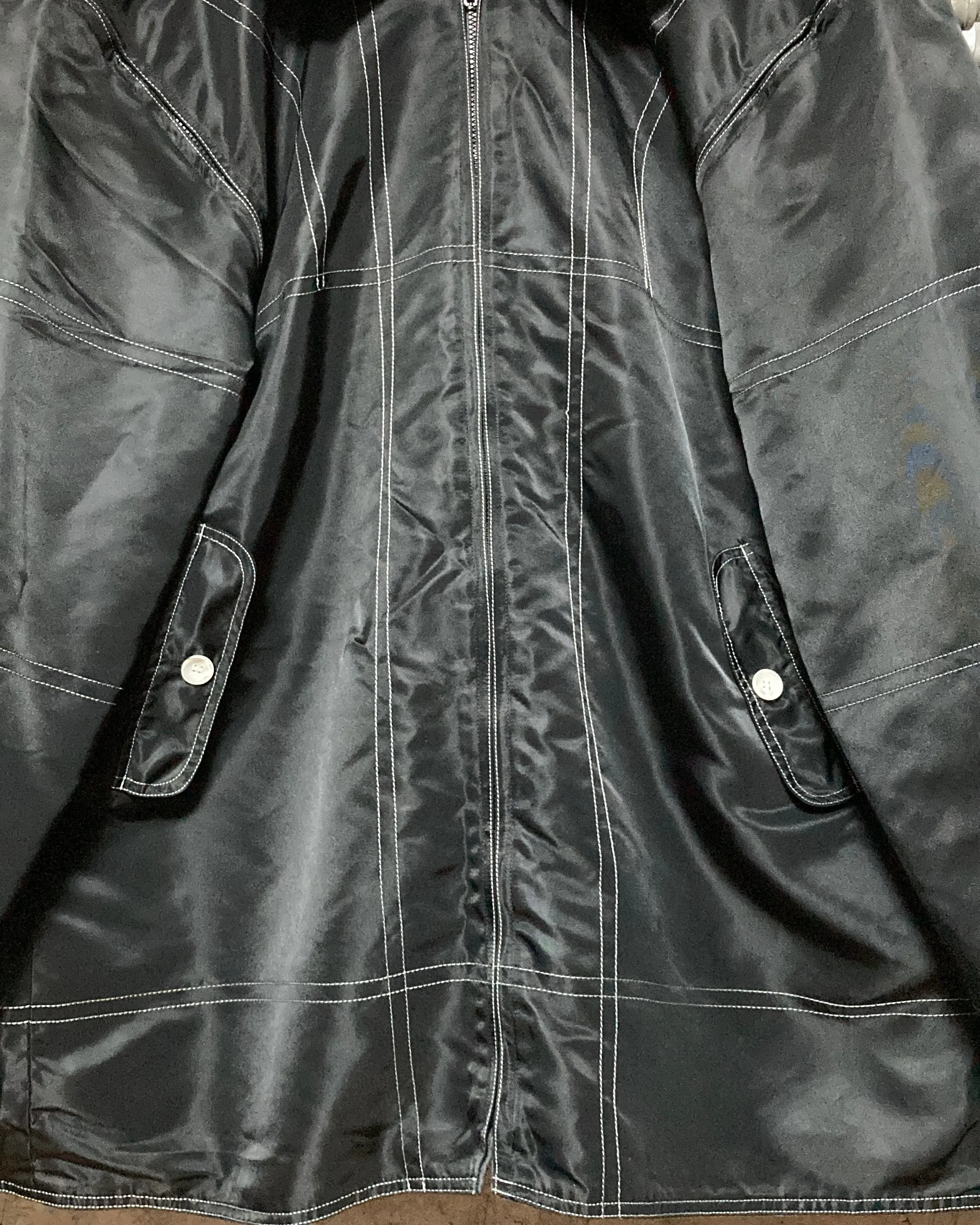 transformable nylon jacket unique design black