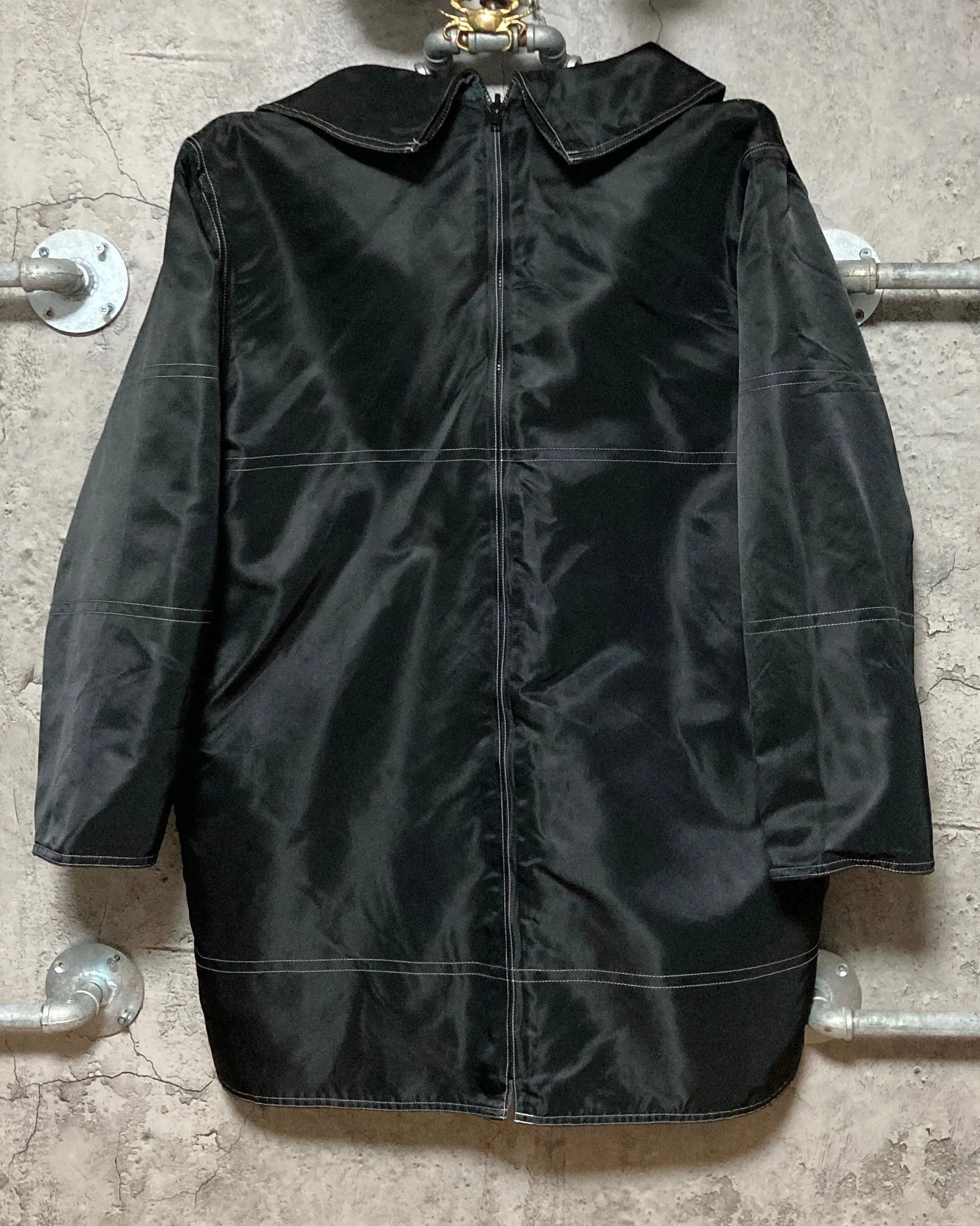 transformable nylon jacket unique design black