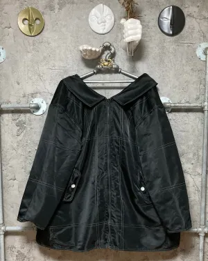 transformable nylon jacket unique design black