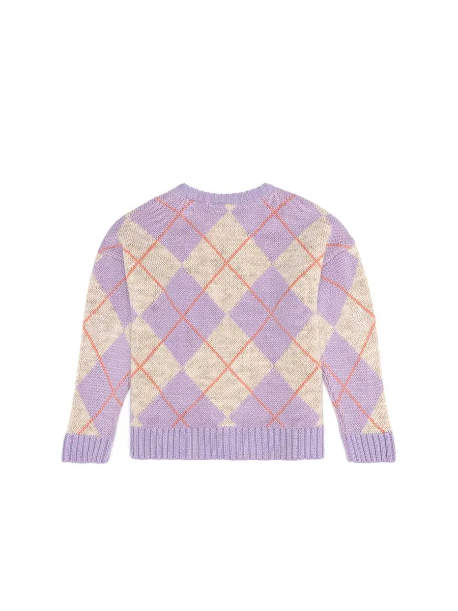 USPA Girls Jumper Round Neck Lilac VR034 USPJR348