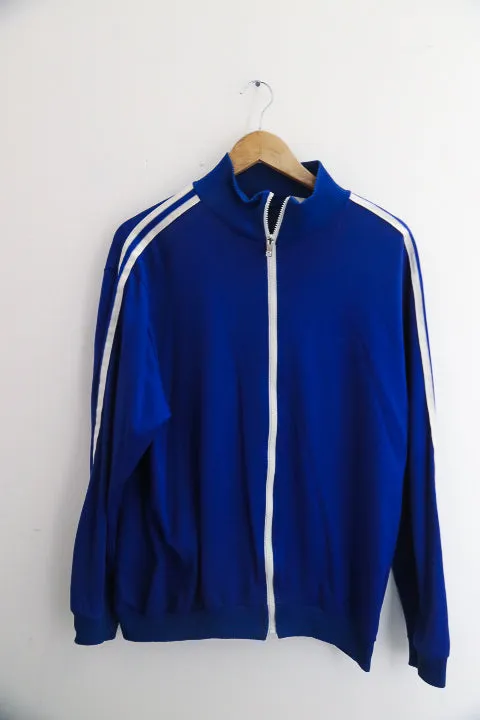 Vintage blue full zip mens medium track suit