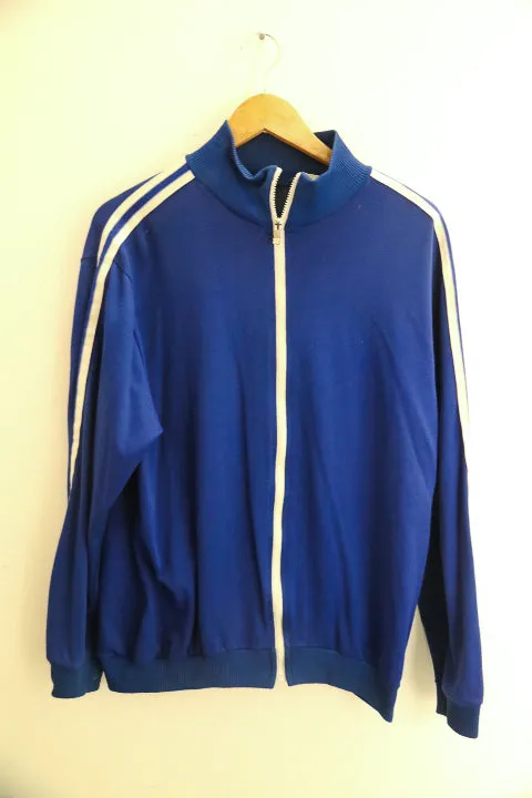 Vintage blue full zip mens medium track suit