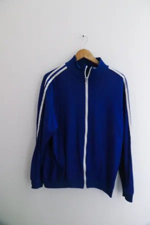 Vintage blue full zip mens medium track suit