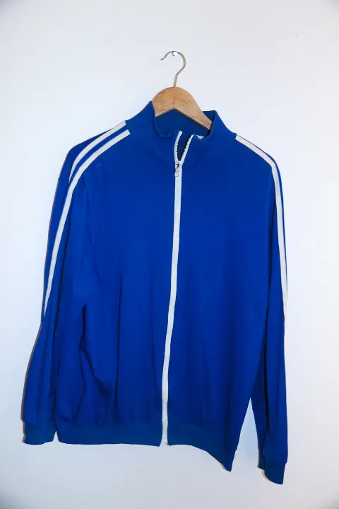 Vintage blue full zip mens medium track suit