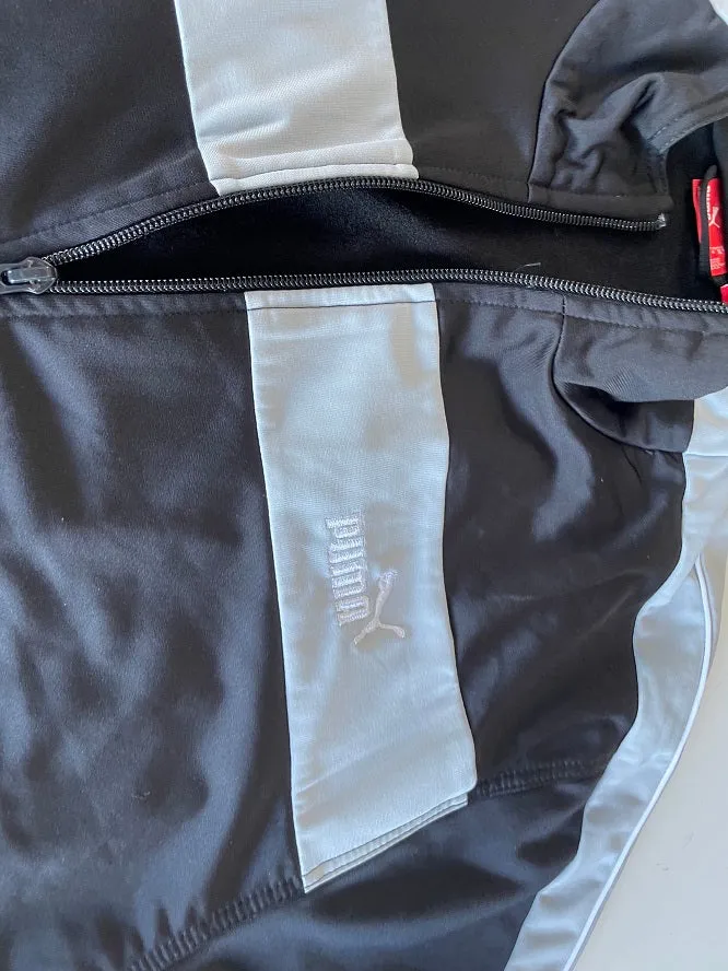 Vintage Men's black puma athletics full zip track jacket in L|L30W23|SKU 4388