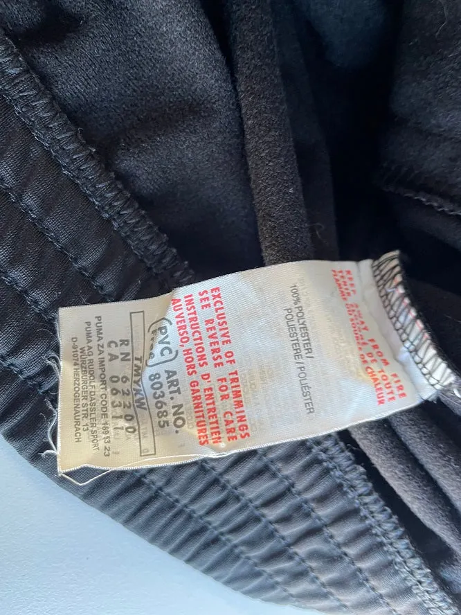 Vintage Men's black puma athletics full zip track jacket in L|L30W23|SKU 4388