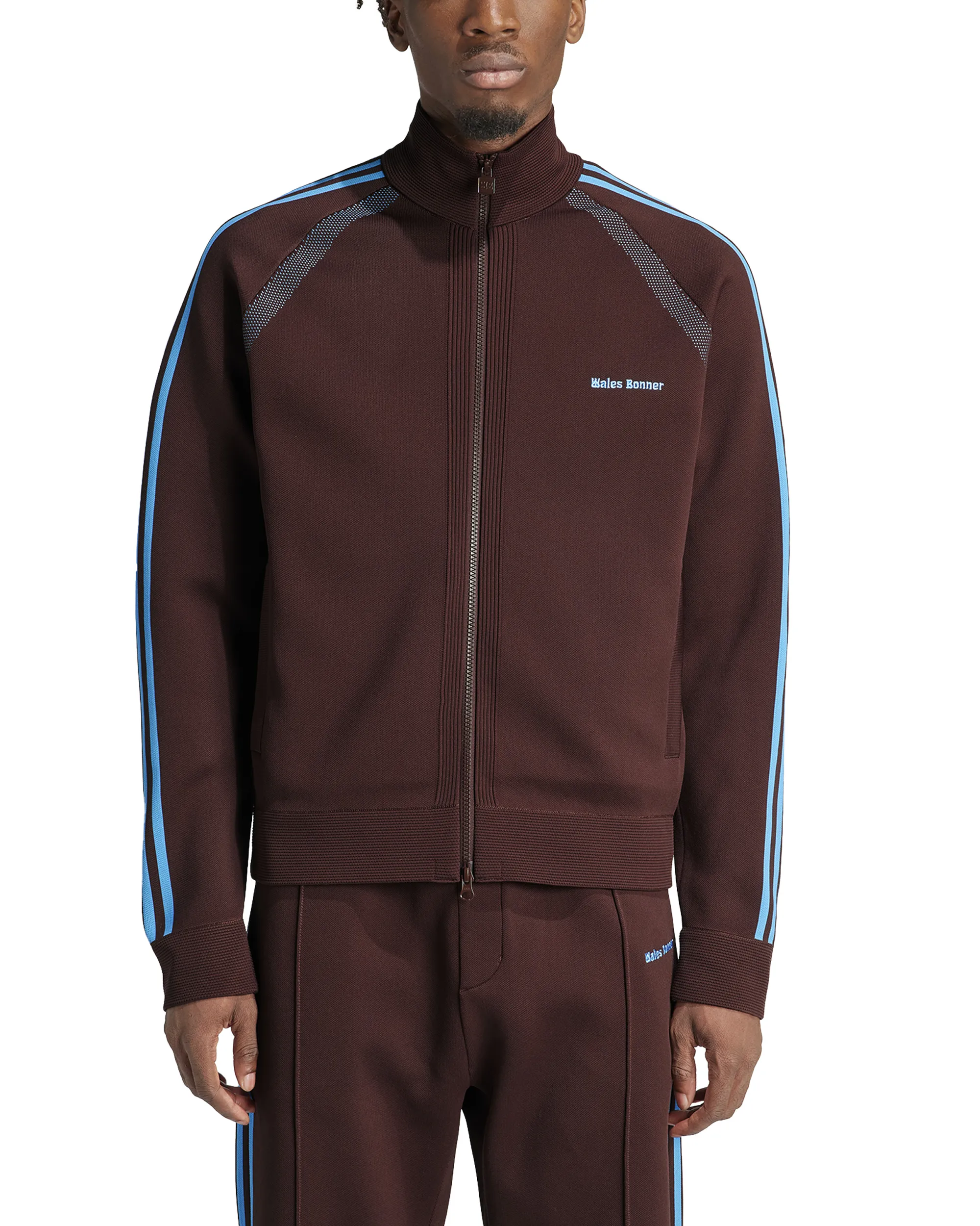 Wales Bonner Embroided Logo Track Jacket - Mystery Brown