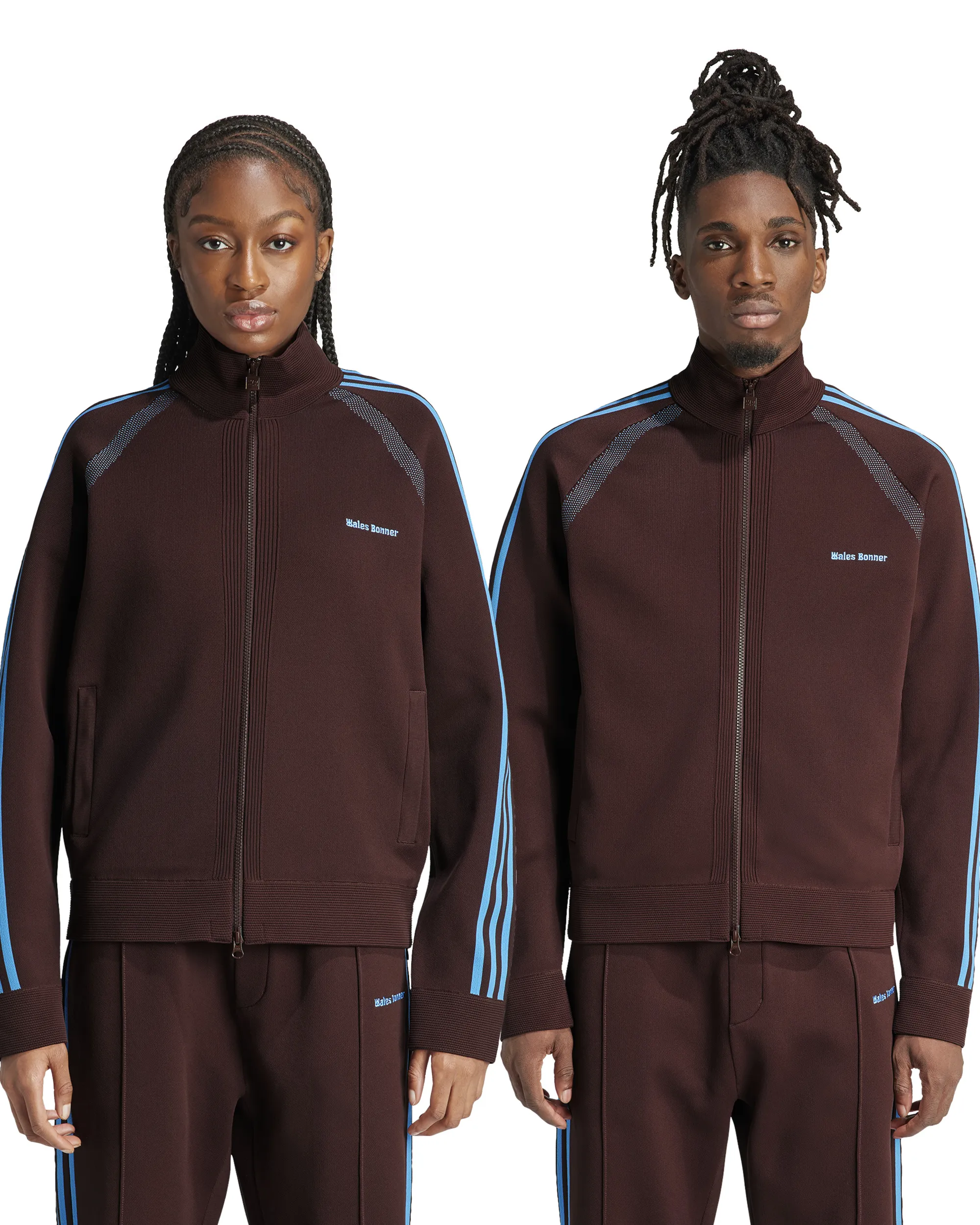 Wales Bonner Embroided Logo Track Jacket - Mystery Brown