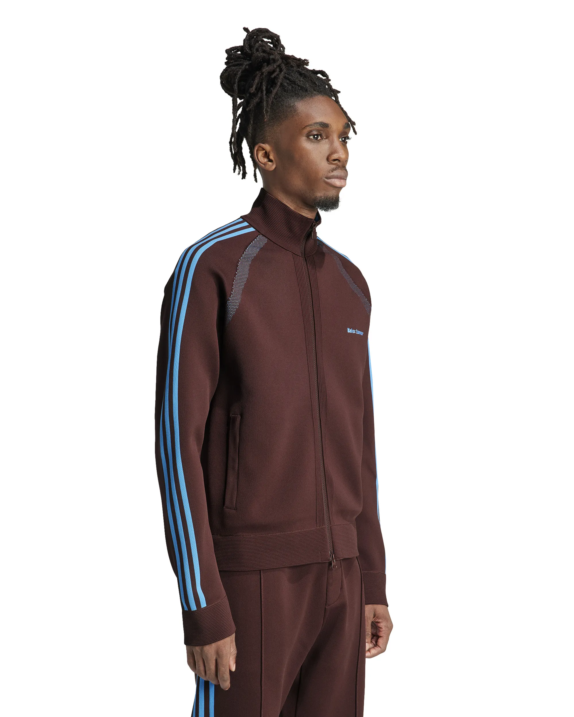 Wales Bonner Embroided Logo Track Jacket - Mystery Brown