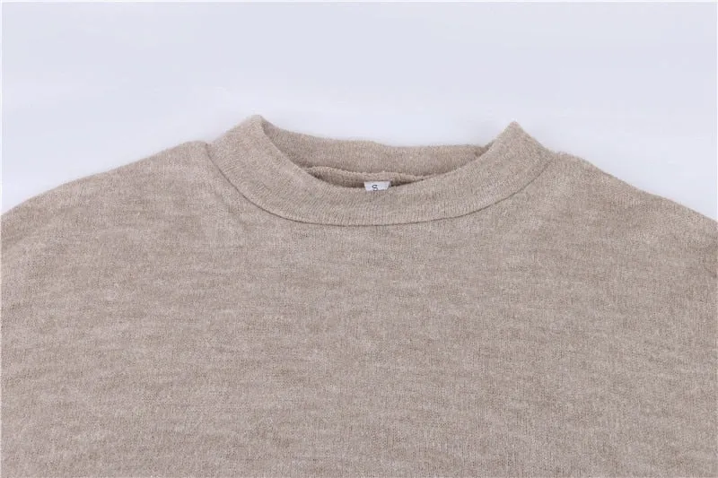 Women's Autumn/Winter Long-Sleeved Loose Sweater Mini Dress