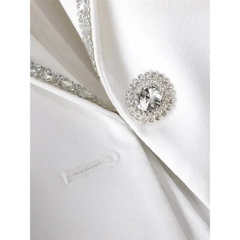 Womens Blazer Jacket White New Suit Jacket Women's Fashion Thin Black Cardigan