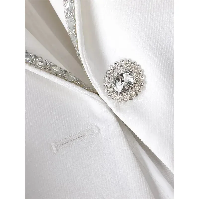 Womens Blazer Jacket White New Suit Jacket Women's Fashion Thin Black Cardigan