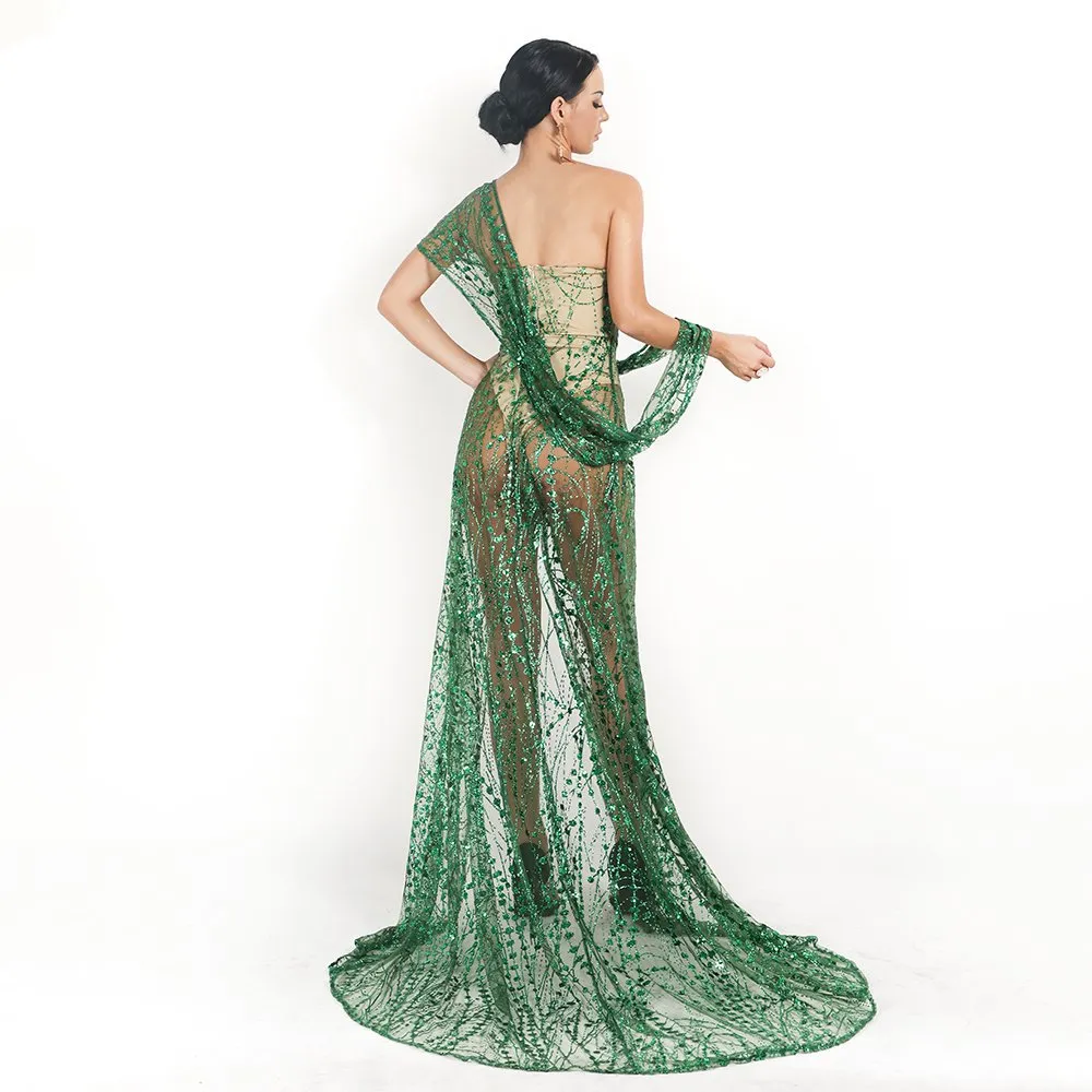 Women's Summer Off-Shoulder Backless Gliter Dress