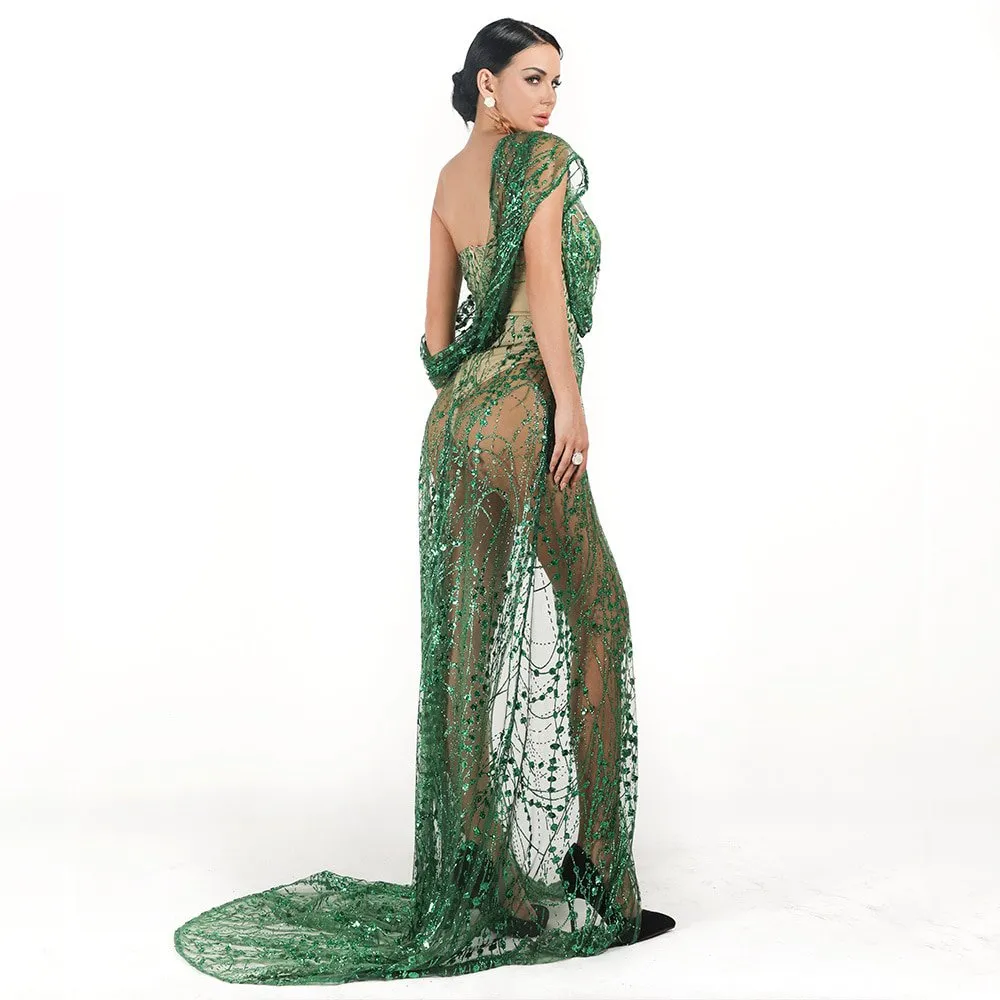 Women's Summer Off-Shoulder Backless Gliter Dress